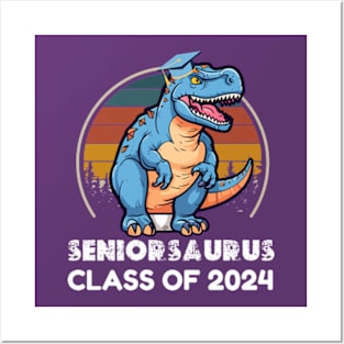 funny  senior 2024 vintage retro style class of 2024 graduation Posters and Art